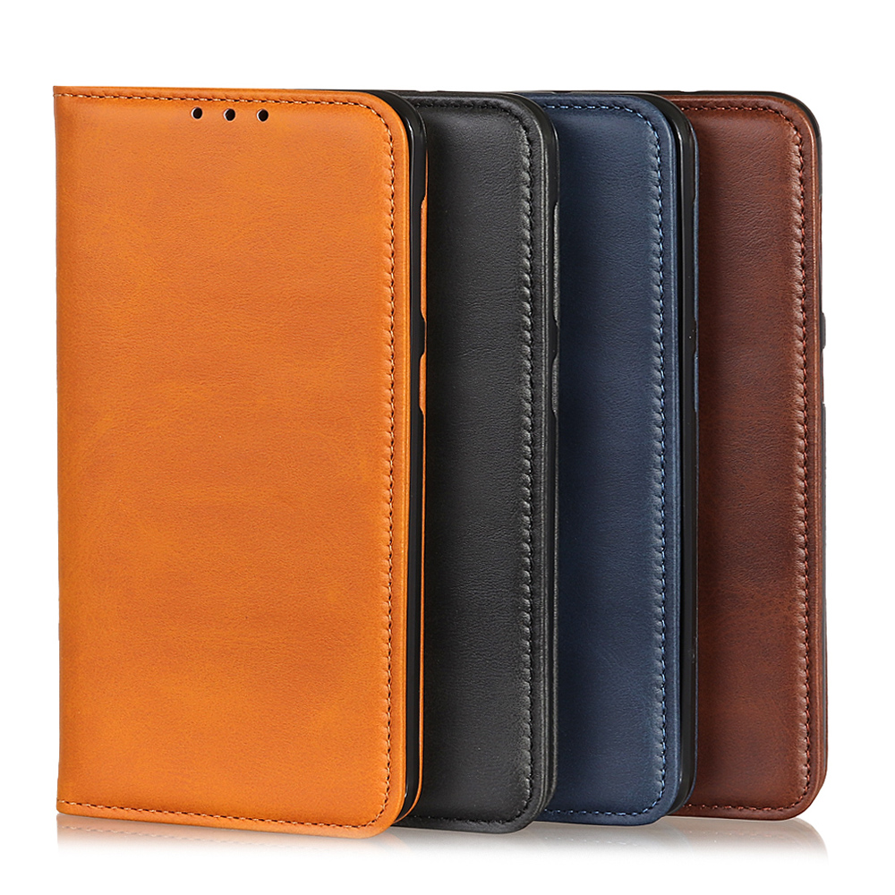 Case Samsung Galaxy A20s #เคสฝาพับแบบกระเป๋าสตางค์ Auto-absorbed Split Leather อัตโนมัติดูดซับ
