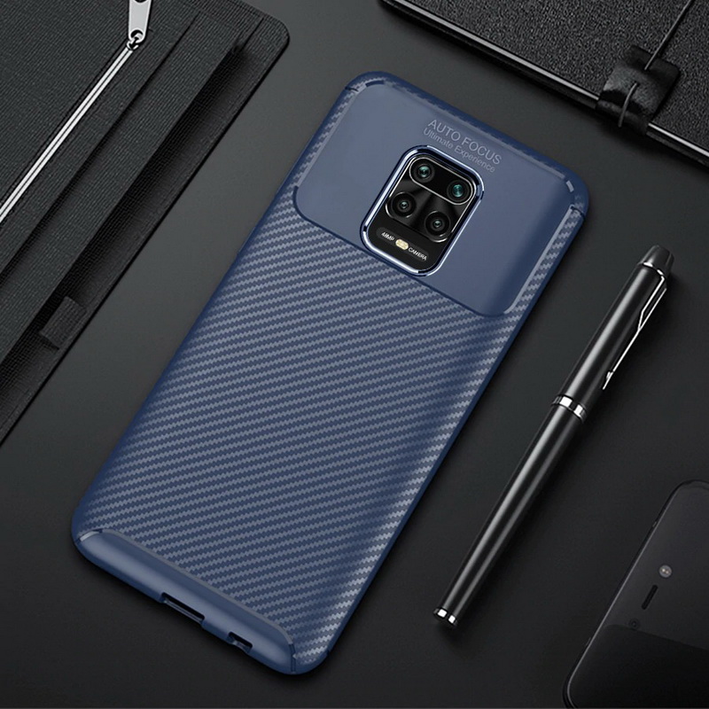 เคส Redmi Note 9 Pro/Redmi Note 9S #เคสฝาหลังนิ่ม Carbon Fiber Anti-drop TPU Protection