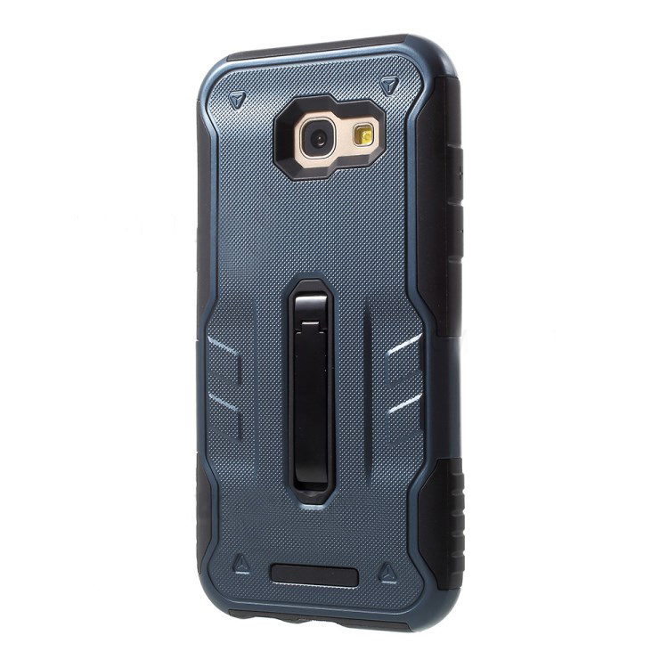 Case Samsung Galaxy A7 2017 เคส กันกระแทก Plastic + TPU Hybrid มีขาตั้ง / สีน้ำเงิน พร้อมส่ง