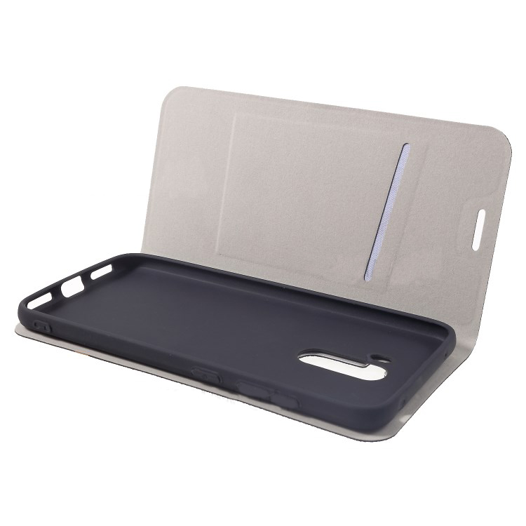 เคส Xiaomi Pocophone F1 #เคสฝาพับหนัง PU ออกแบบสี Contrast ปกเสริมด้วยแผ่นเหล็กคุณภาพดี