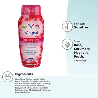 Vagisil® Scentsitive Scents Daily Intimate Wash 354 ml ทำความสะอาด ผู้หญิง กลิ่นหอม