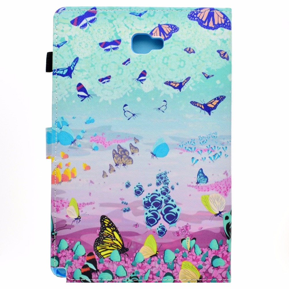 เคส Samsung Galaxy Tab A 10.1 (2016) with S Pen P580 P585 #เคสฝาพับหนัง PU พิมพ์ลายสวยงามน่ารักๆ