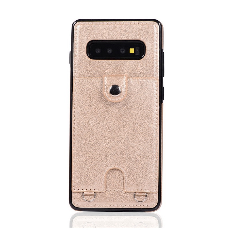 Case Samsung Galaxy S10 #เคสฝาหลัง TPU หุ้มหนัง PU พร้อมสายคล้อง