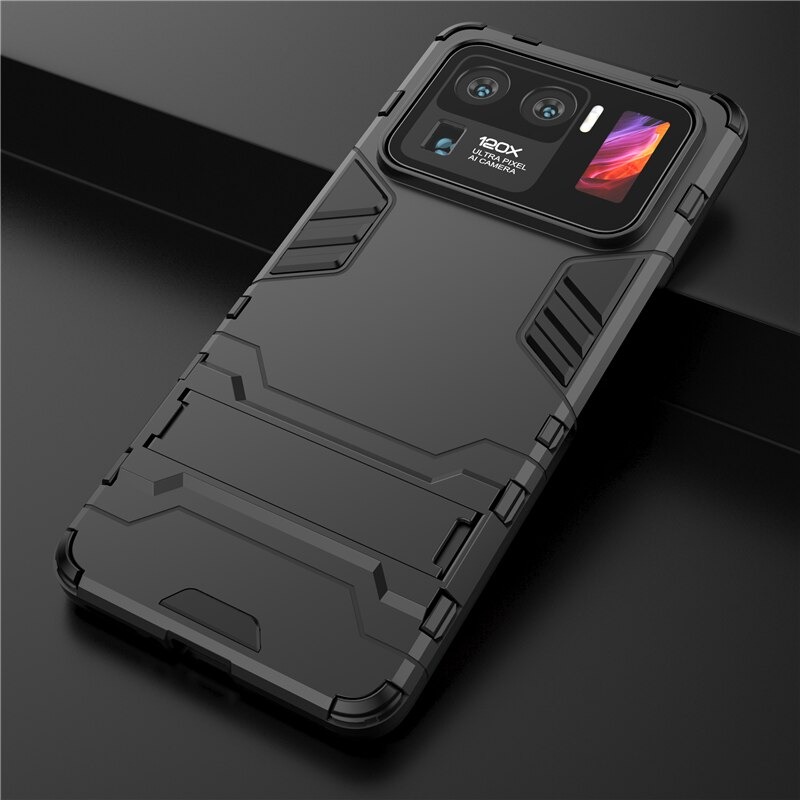 Case Xiaomi Mi 11 Ultra #เคสฝาหลังพลาสติก ไฮบริด TPU + Kickstand