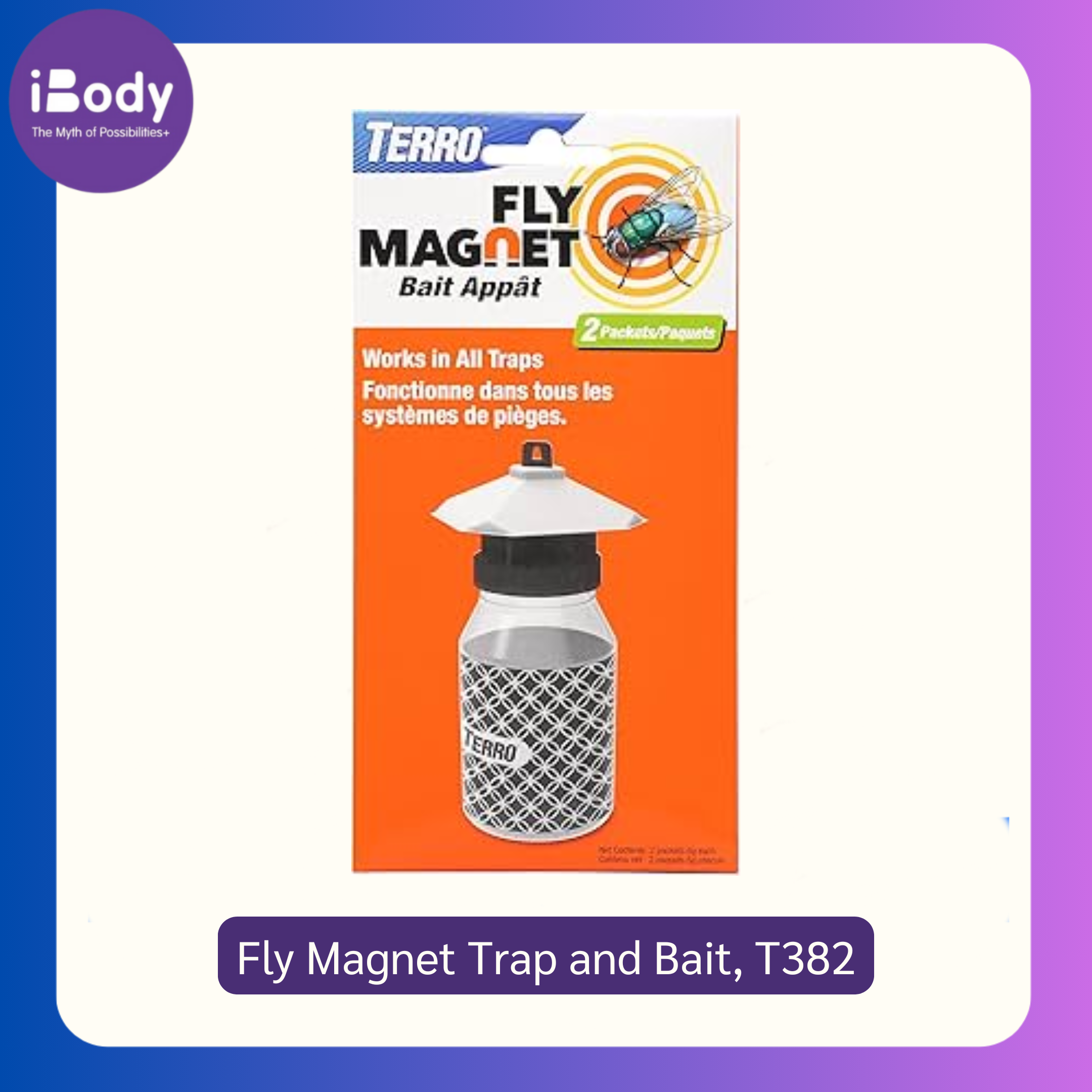 กับดักแมลงวันและเหยื่อล่อ Fly Magnet Trap and Bait, T382 (TERRO®)