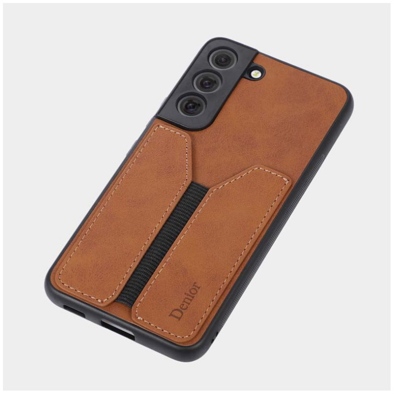 เคส Samsung Galaxy S22 5G #เคสฝาหลัง TPU เคลือบหนัง PU ขอบนิ่มมีช่องใส่บัตร Leather Coated TPU Hybrid