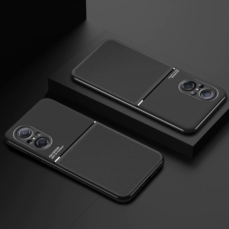 เคส Huawei Nova 9 SE #เคสแบบฝาหลัง TPU เคลือบหนัง PU สไตล์ธุรกิจที่เรียบง่ายมีแผ่นเหล็กในตัว Minimalist Business Style Leather Coated TPU Built-in metal magnetic plate