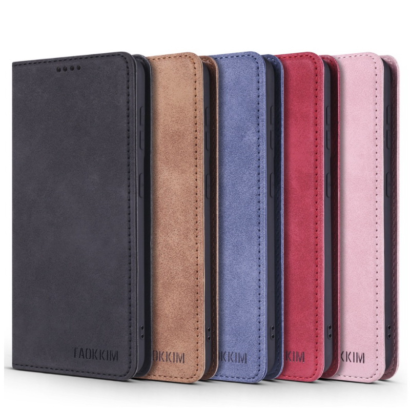 เคส Samsung Galaxy S21 FE 5G #เคสฝาพับหนัง PU สไตล์กระเป๋าสตางค์พร้อมช่องใส่การ์ด Luxury Flip Stand Card Phone Leather Wallet Cover Casing Auto-absorbed Smartphone