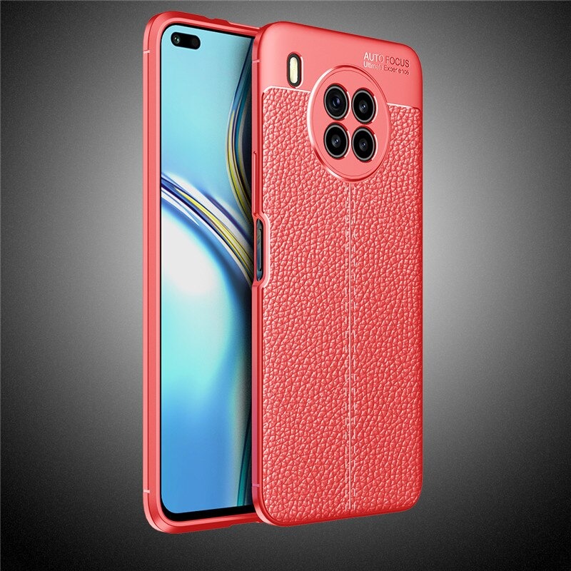 Case Huawei Nova 8i#เคสฝาหลัง TPU ผิวลิ้นจี่ช่วยป้องกันลายนิ้วมือและกันลื่นได้ดี