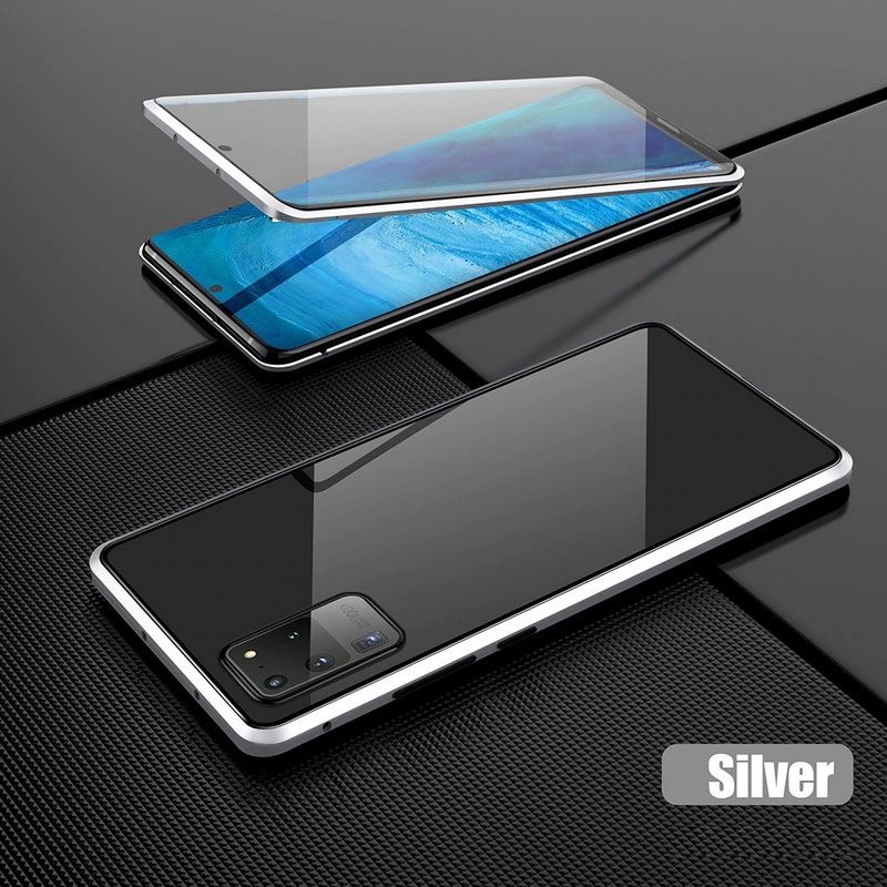 เคส Samsung Galaxy S20 FE / S20 FE 5G #เคสฝาครอบกระจกขอบโลหะดูดซับแม่เหล็ก Fully Protection Magnetic Adsorption Glass Metal Phone Protective