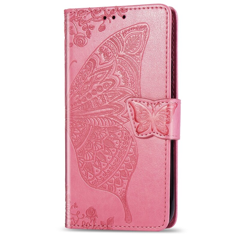 เคส realme 8 (5G) #เคสฝาพับ Imprint ลายผีเสื้อดอกไม้