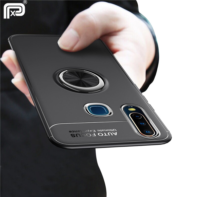 Case Vivo Y19 #เคสฝาหลัง TPU Finger Ring Kickstand (แผ่นโลหะแบบ Built-in)