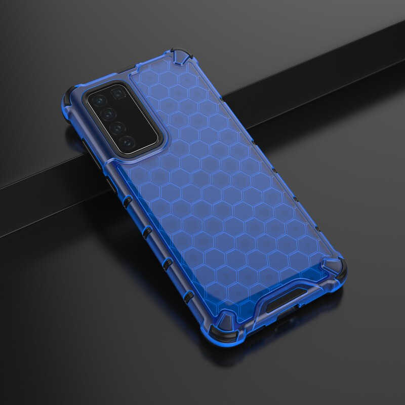 Case Huawei P40 #เคสกันกระแทก Honeycomb Shock Absorber TPU + PC + Silicone Hybrid