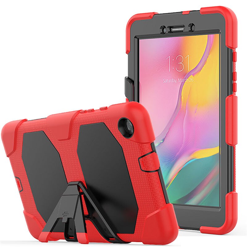 Case Samsung Galaxy Tab A 8.0 (2019) T290 T295 #เคสฝาหลังไฮบริดกันกระแทก ซิลิโคน+พลาสติก Combo Shell น้ำหนักเบา