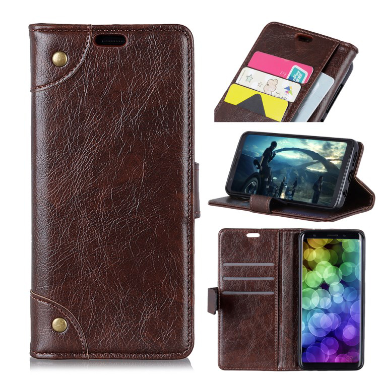 เคส Asus Zenfone Max (M2) ZB633KL #เคสฝาพับแบบกระเป๋าสตางค์ Textured PU Leather Protection
