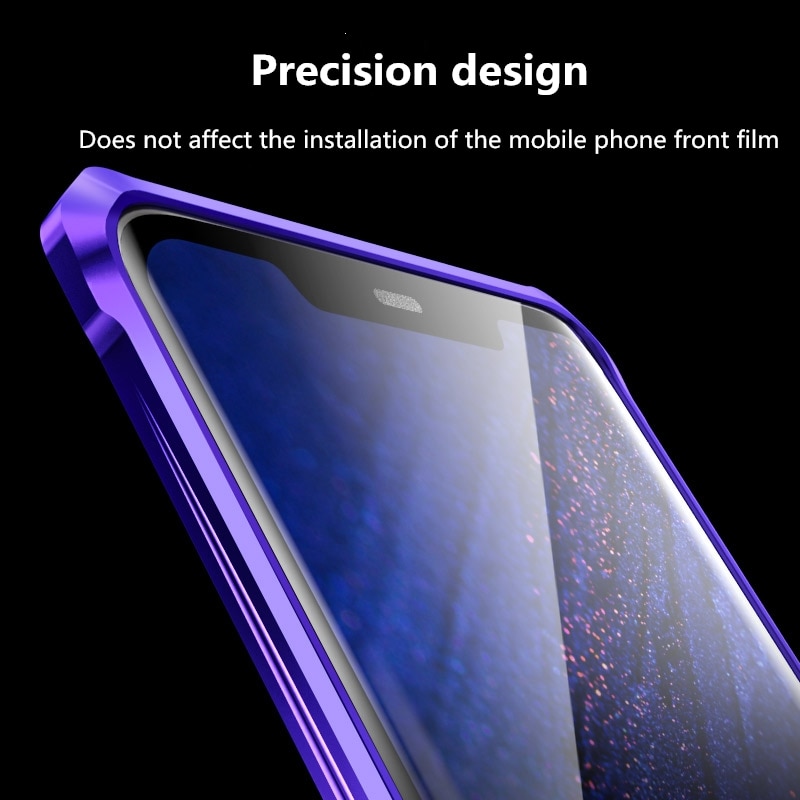 Case Huawei Mate 20 Pro #เคสกรอบโลหะแผ่นหลังกระจกนิรภัยแข็ง Metal Frame + Glass Back Hard Cover