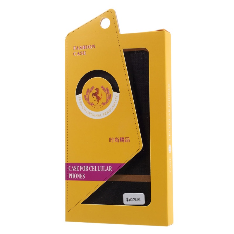 Case Asus Zenfone 3 Max ZC553KL #เคสหนังฝาพับ Cross Texture Leather Card Holder Case