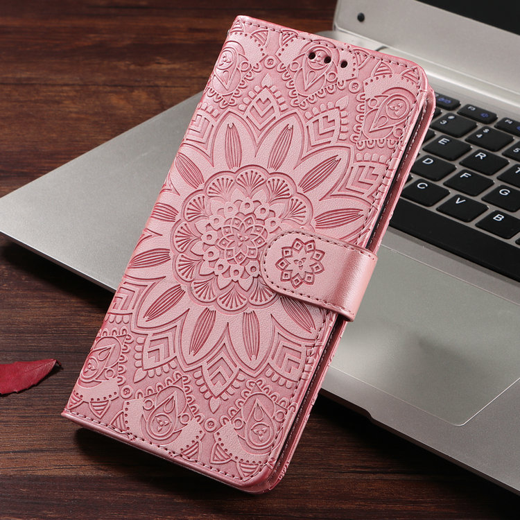 เคส realme 11 Pro 5G#เคสฝาพับหนัง PU ผิวลายนูน Embossed Mandala Flower Leather Wallet