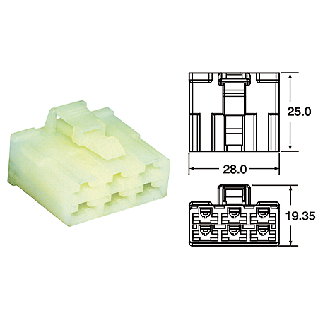 ปลั๊กต่อสายไฟในรถยนต์ AUTOMOTIVE CONNECTORS,250 STANDARD TYPE UNSEALED 3sqmm