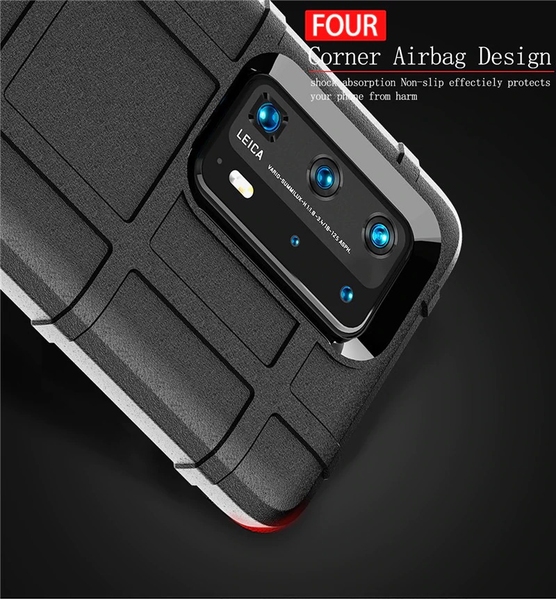 Case Huawei P40 Pro #เคสฝาหลัง Rugged Shield Series Soft Silicone Shock Absorption Matte กันกระแทก