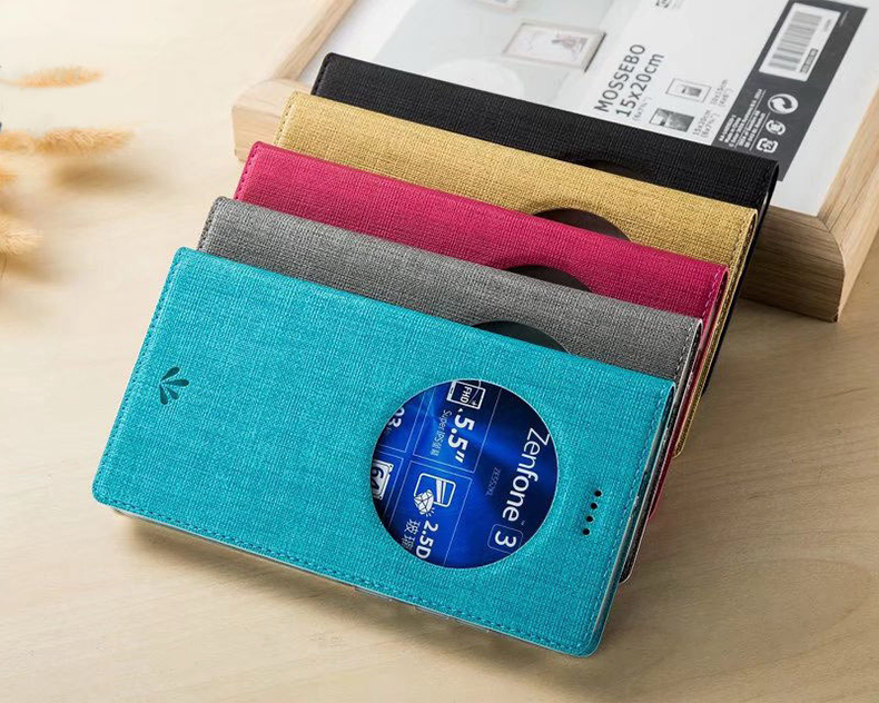เคส Asus Zenfone 3 ZE552KL #เคสฝาพับหนัง PU มีช่องวิว VILI Folding Stand Hollow Window Leather