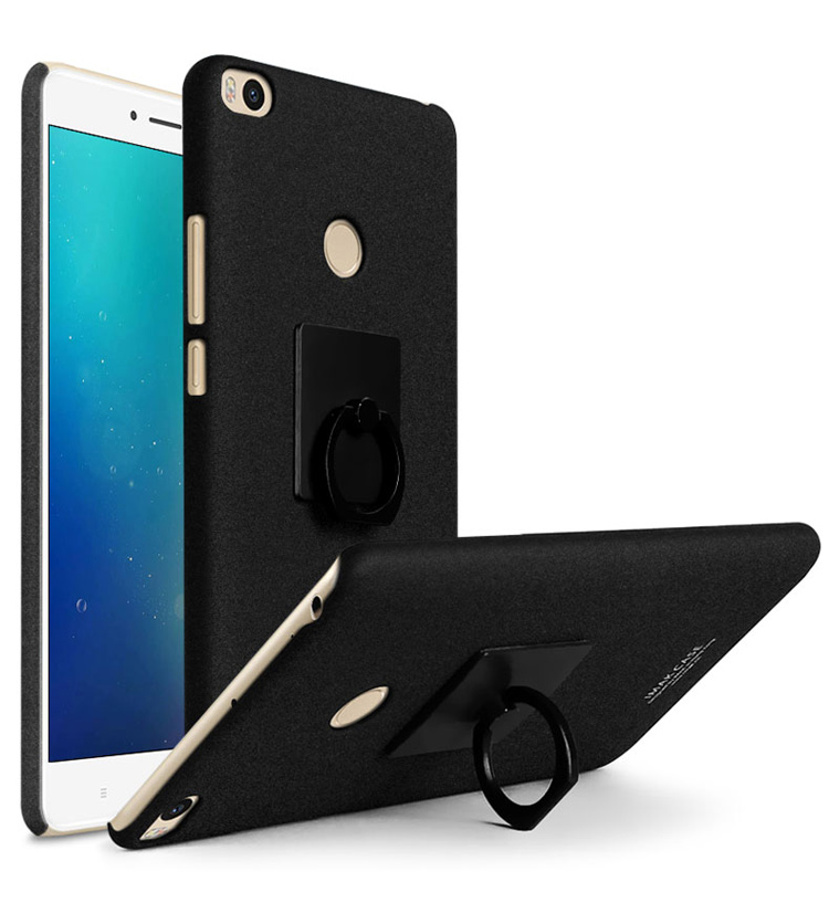เคส Xiaomi Mi Max 2 #เคสฝาหลังพลาสติกแข็ง IMAK มีแหวนสวมนิ้ว + ฟิล์มกันรอย