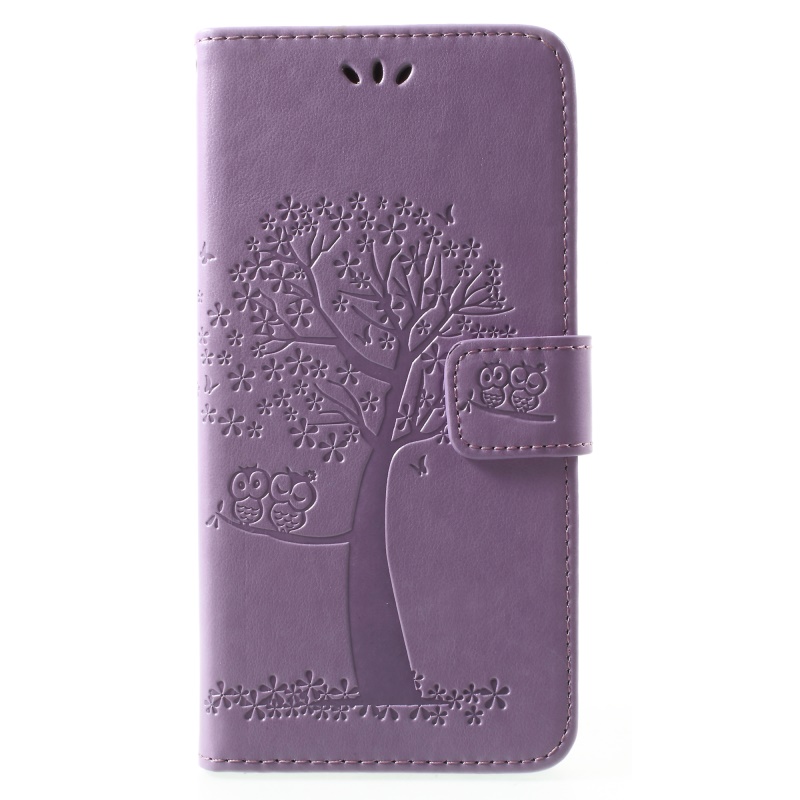 เคส Xiaomi Mi 10T #เคสฝาพับพิมพ์ลายต้นไม้นกฮูกกระเป๋าสตางค์ Imprint Tree and Owls Wallet PU Leather