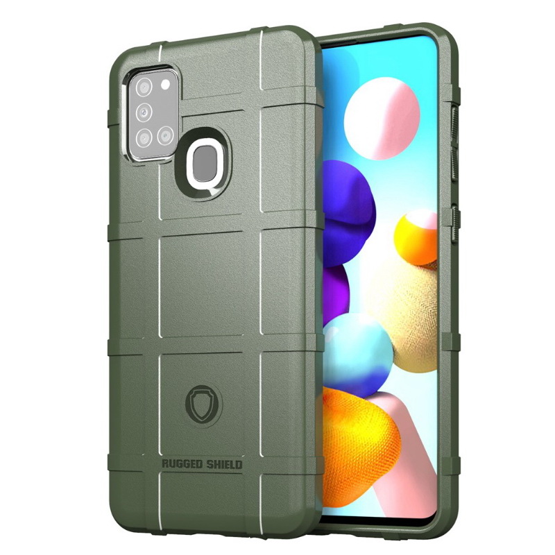 เคส Samsung Galaxy A21s #เคสฝาหลัง Rugged Shield Series Soft Silicone Shock Absorption Matte กันกระแทก