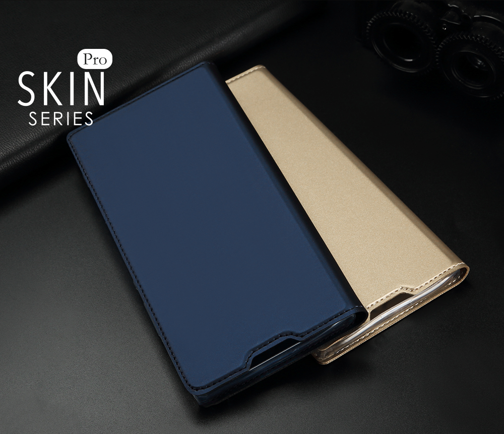 เคส Honor 8X #เคสฝาพับ DUX DUCIS Skin Pro Series Auto-absorbed PU Leather คุณภาพดี