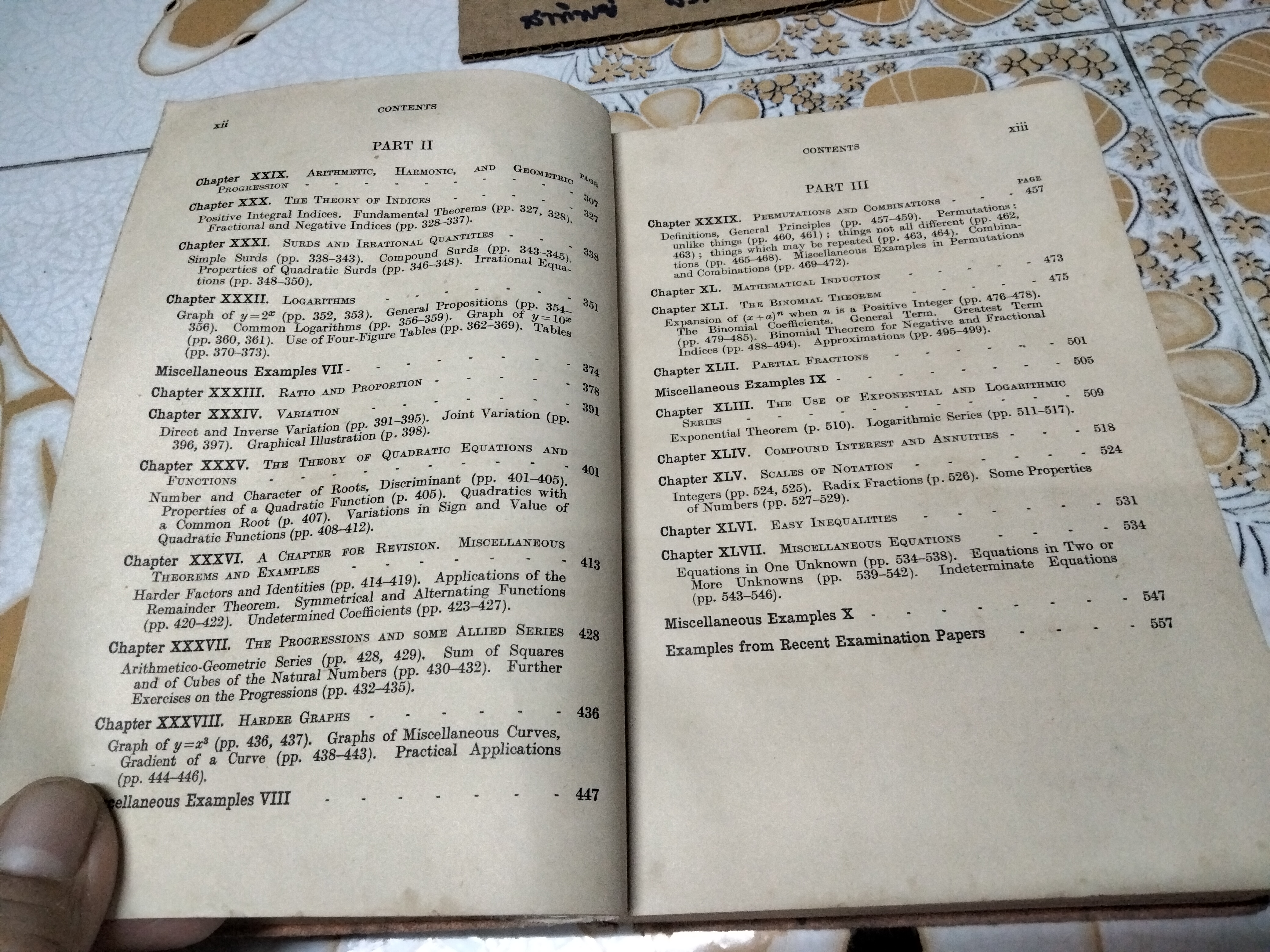 A SCHOOL ALGEBRA part 1-3 (with answers) by H.S.HALL ฉบับสมบูรณ์ (พิมพ์ปี 1954)