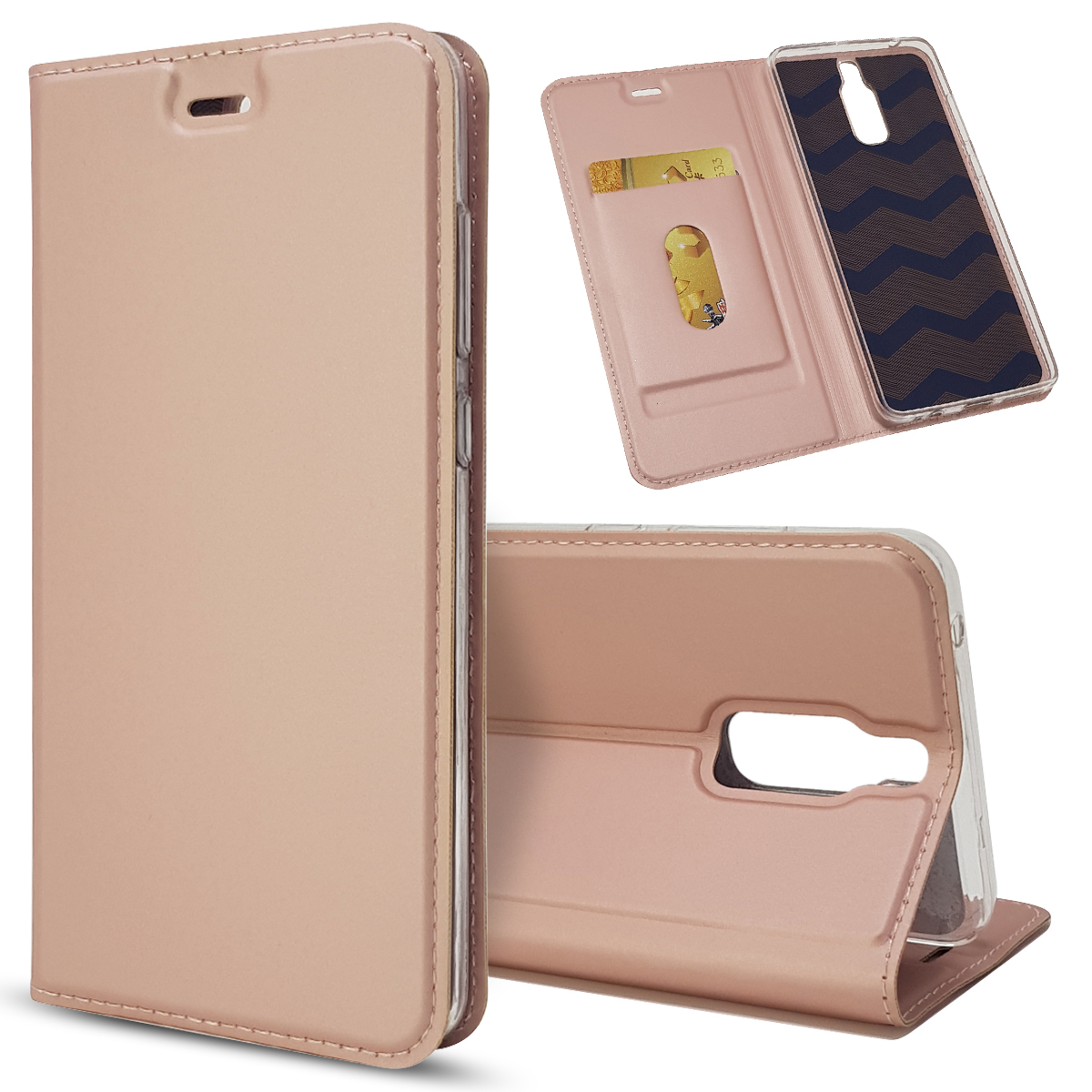Case Huawei Mate 9 Pro #เคสฝาพับหนัง PU Magnetic Adsorption Stand Leather Card Holder
