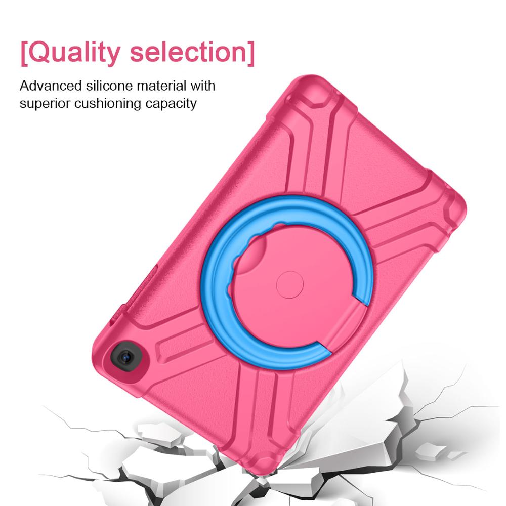 Case Samsung Galaxy Tab A 10.1 (2019) SM-T510 SM-T515 #เคสฝาหลังมีขาตั้ง PC + ซิลิโคน หมุนได้ 360 °
