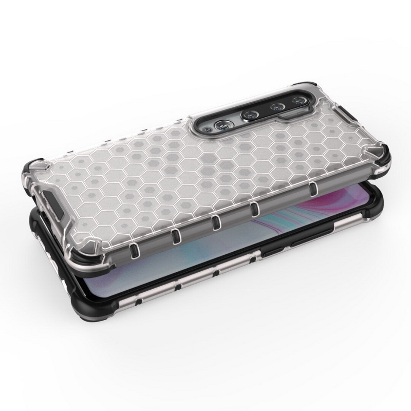 เคส Xiaomi Mi Note 10 Pro #เคสฝาหลังกันกระแทก Honeycomb Shock Absorber TPU + PC + Silicone Hybrid