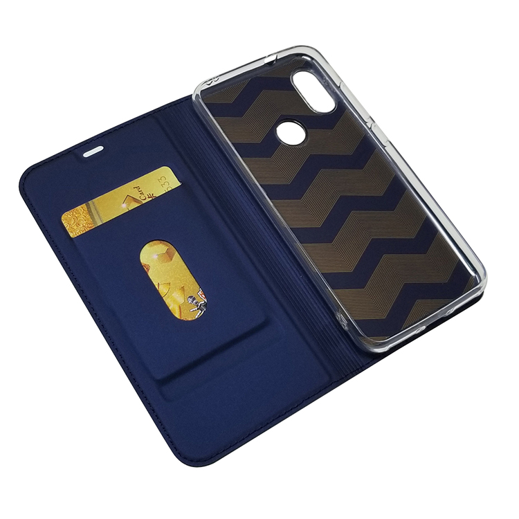 Case Xiaomi Mi A2 #เคสฝาพับหนัง PU Magnetic Adsorption Stand Leather Card Holder