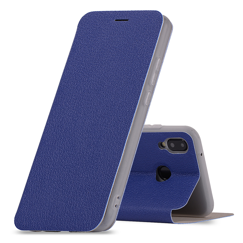 เคส Huawei Nova 3e/ P20 Lite #เคสฝาพับหนัง PU Litchi Skin Leather Stand Case พร้อมช่องเสียบการ์ด