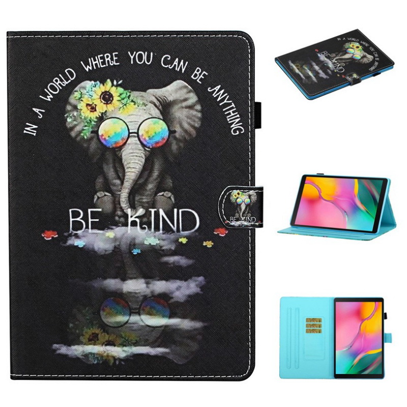 Case Samsung Galaxy Tab S6 Lite 10.4 SM-P610 P615 P617 #เคสฝาพับหนัง PU พิมพ์ลาย Pattern Printing PU Leather Flip