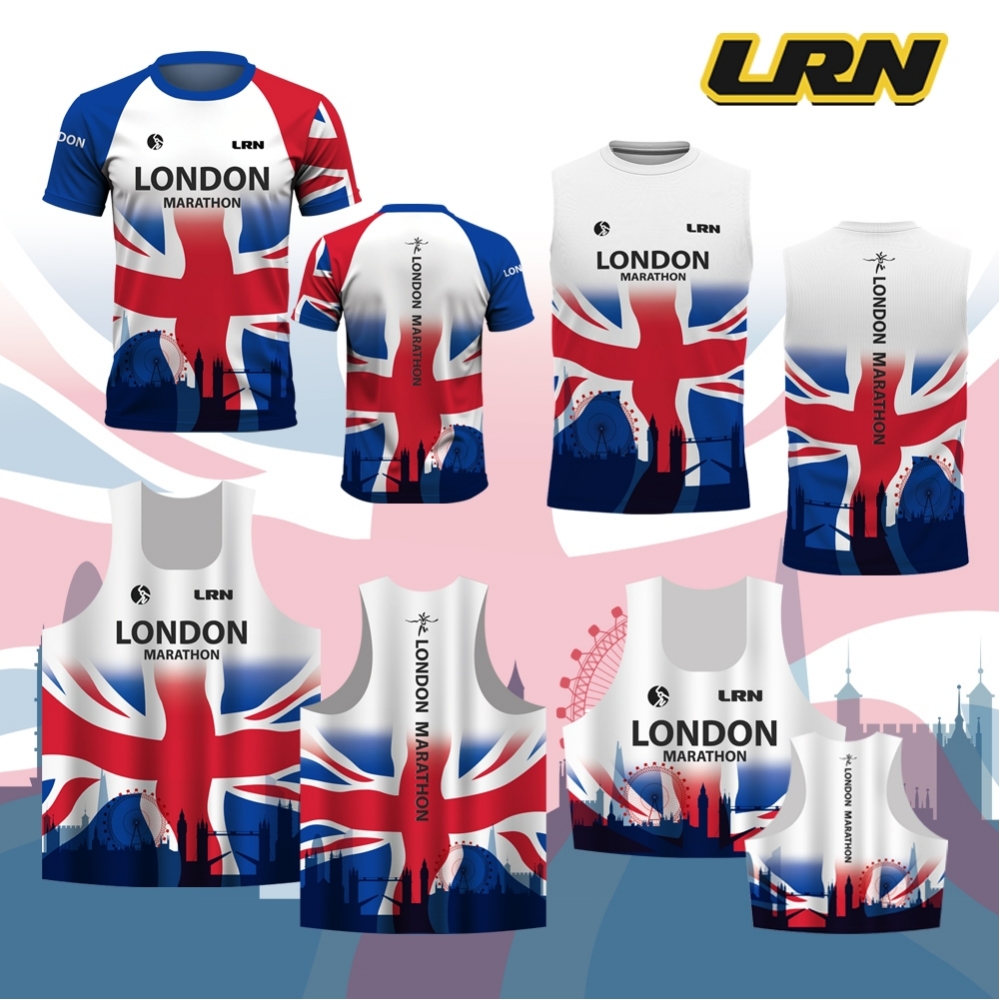 เสื้อวิ่งพิมพ์ลาย LRN เนื้อผ้า Micro square สำหรับวิ่งมาราธอน (MS21)