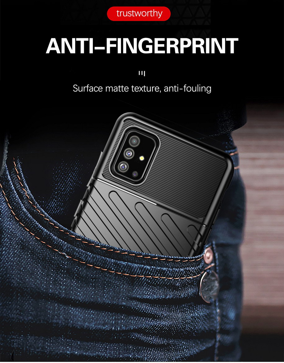 เคส Samsung Galaxy Note 10 Lite #เคสฝาหลัง TPU อ่อน Thunder Series Twill Texture Soft TPU