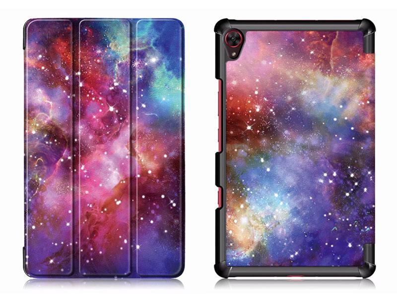 Case Huawei MediaPad M6 8.4 Turbo #เคสฝาพับ 3 พับพิมพ์ลาย Pattern Printing Tri-fold Stand PU Leather Smart Tablet