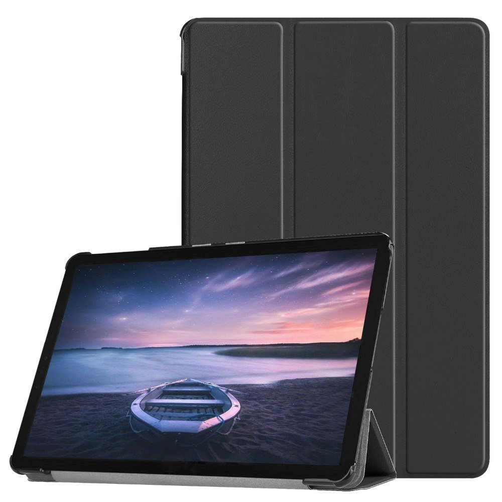 เคส Samsung Galaxy Tab S4 10.5 T830 T835 T837 #เคสฝาพับแบบ 3 พับ Tri-fold PU Leather Auto-wake / Sleep Stand Smart Tablet