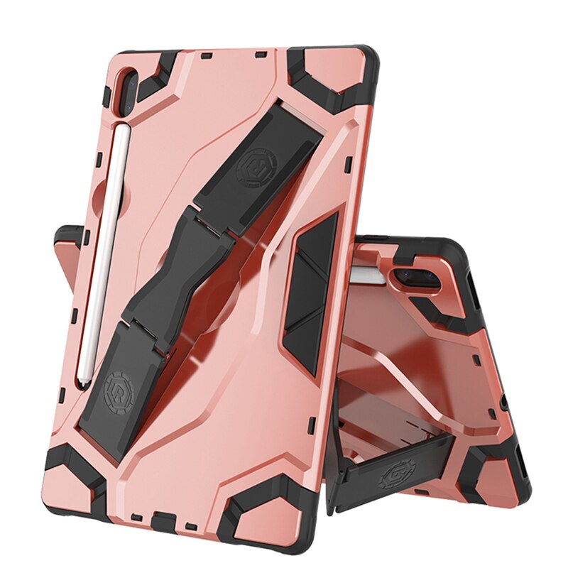 Case Samsung Galaxy Tab S6 SM-T860 SM-T865 #เคสฝาหลังกันกระแทกมีที่สวมนิ้ว Shield Style Strap Kickstand