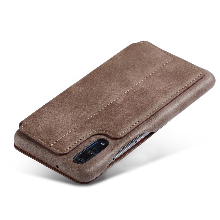 Case Huawei P20 Pro #เคสฝาพับหนัง PU มีช่องใส่บัตร LC.IMEEKE Retro Style Leather Card Holder