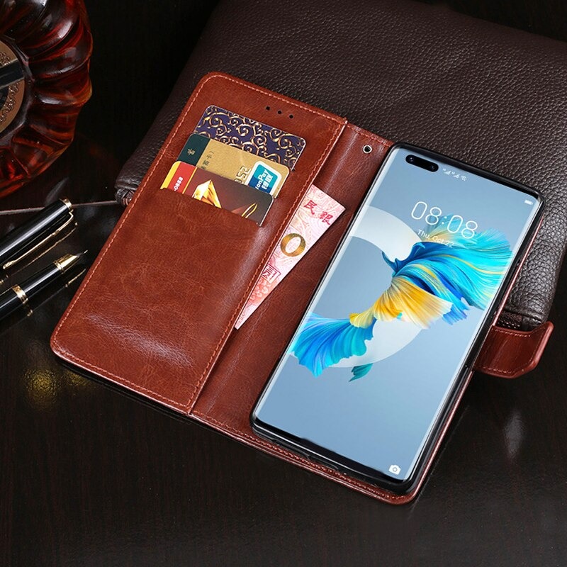 Case realme X50 5G #เคสฝาพับแบบกระเป๋าสตางค์หนัง PU ผิวหนังม้า Crazy Horse