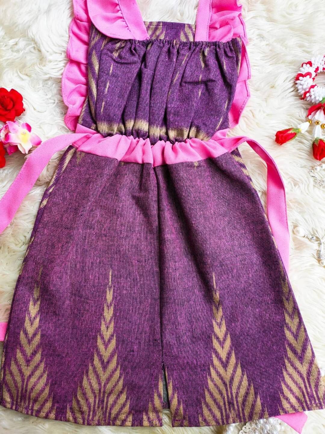 ชุดไทยเด็กหญิง เดรสผ้าไทย