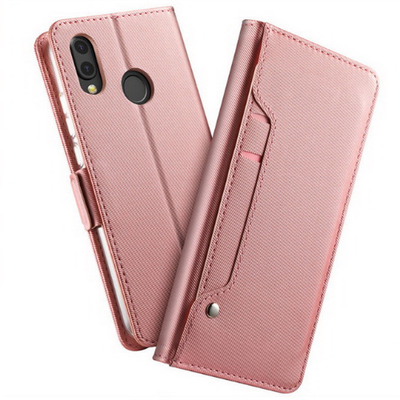 Case Huawei P20 Lite / Nova 3e #เคสฝาพับแบบกระเป๋าสตางค์มีช่องใส่การ์ดและกระจกแต่งหน้า การออกแบบพื้นผิวลายคุณภาพดี