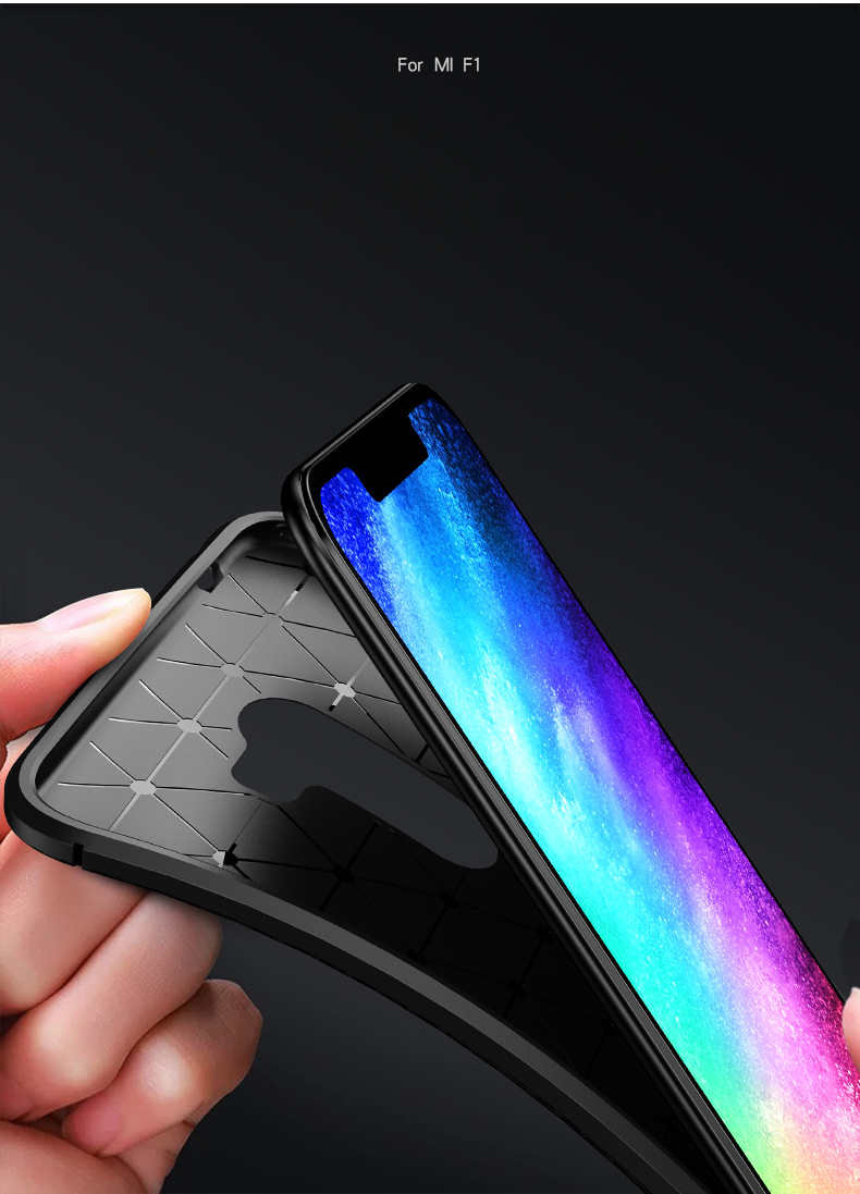 เคส Xiaomi Pocophone F1 #เคสฝาหลังนิ่ม Beetle ซีรีส์คาร์บอนไฟเบอร์ TPU สวยงามทันสมัย