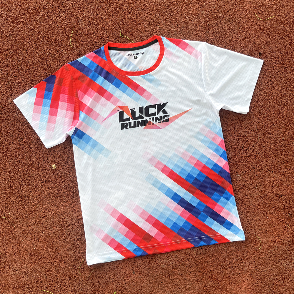 เสื้อวิ่งพิมพ์ลาย LRN Collection 02 เนื้อผ้า Micro Mesh สำหรับวิ่งมาราธอน (MM09)