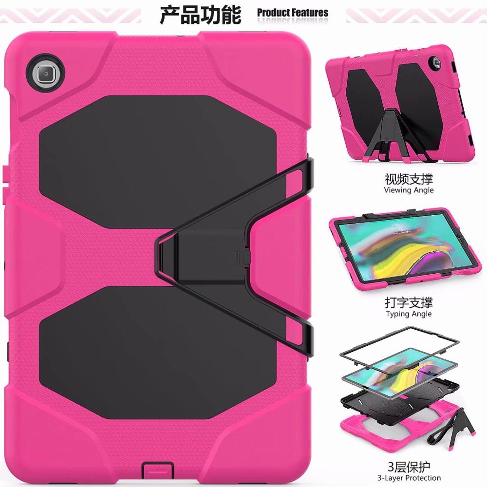 เคส Samsung Galaxy Tab S5e SM-T720 SM-T725 #เคสฝาหลังไฮบริดกันกระแทก ซิลิโคน+พลาสติกกันกระแทกมีขาตั้ง Shockproof Heavy Duty Armor
