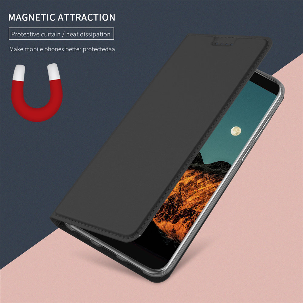 Case Xiaomi Redmi Note 5 #เคสฝาพับหนัง PU Card Holder Auto-absorbed Leather