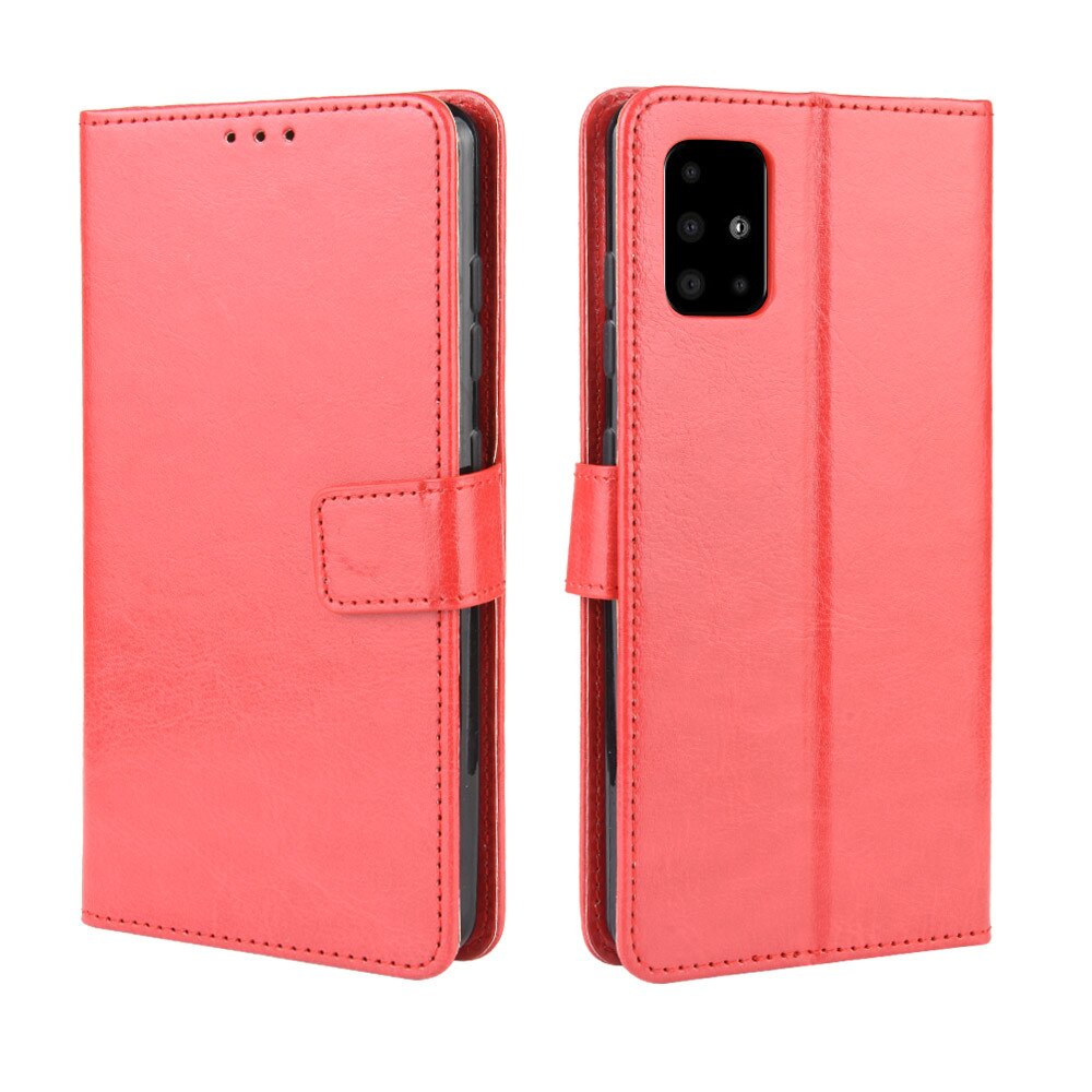 เคส Samsung Galaxy Note 10 Lite #เคสฝาพับหนัง PU ผิวหนังม้า Crazy Horse Texture Leather Wallet